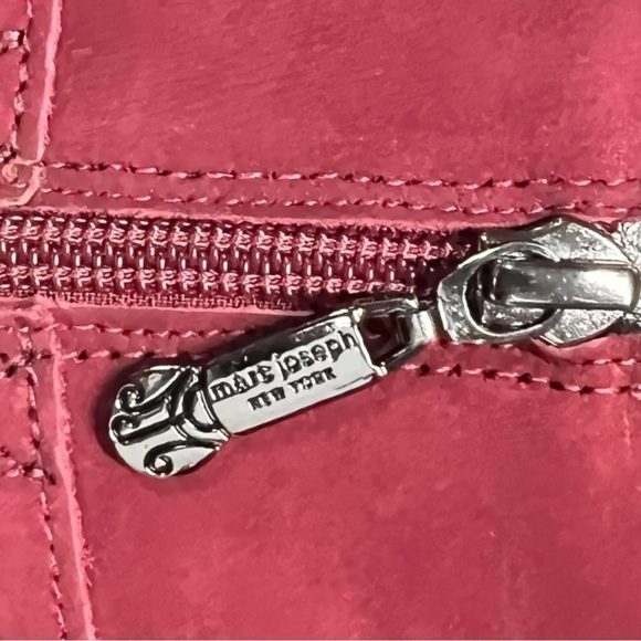 🌻NEW Marc Joseph Rouge Nubuck Suede "Madison" Bootie Women's Size 10 - Picture 7 of 13